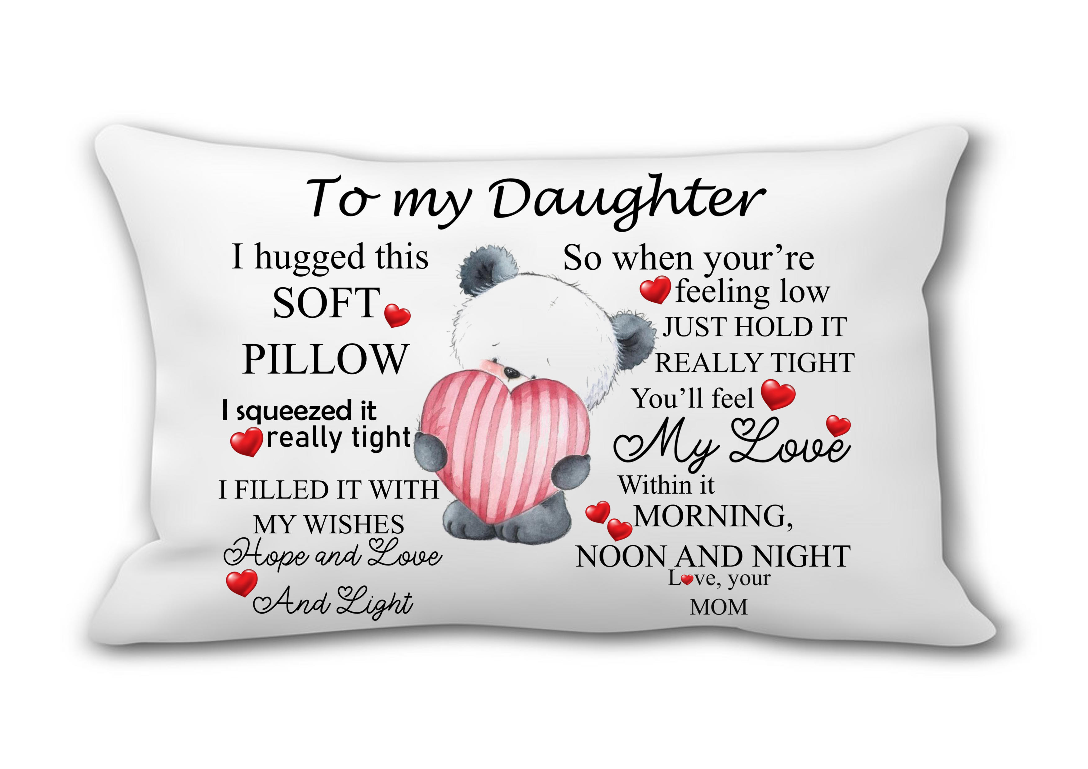 To My Daughter Decorative Pillowcase